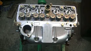 Реставрация двигателя Москвич 408 1967 года, установка ГБЦ, толкатели, штанги коромысла. Серия 13