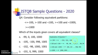 ISTQB-2020 Foundation level sample questions: 1 to 8
