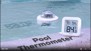 BALDR Wireless Pool Thermometer - Swimming Pool and Pond Temperature Monitor with Indoor Display