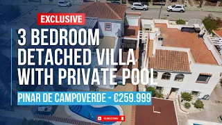 3 bedroom detached villa with private pool in Pinar de Campoverde - €259.999