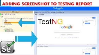 How to add screenshot in TestNg Report