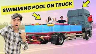 WE MADE Swimming Pool In A Truck | Rimorav Vlogs