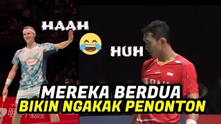 Semua Penonton tertawa 🤣momen kocak jonatan christie vs viktor axelsen di Japan master 2023