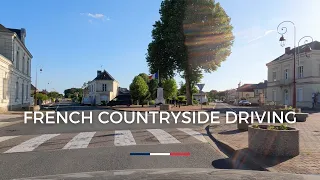 French Countryside Drive 4K - French Villages and Small Forrest Driving