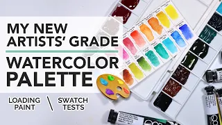 Setting up my NEW Artists' Grade QOR Watercolor Palette with Paint Swatches