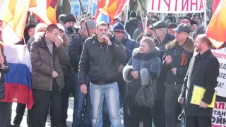 Митинг Антимайдана в Симферополе 21 февраля 2015г. НОД, ПВО Крым (часть 9)