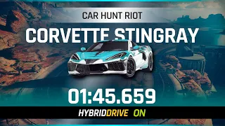 Asphalt 9 Car Hunt Riot - CHEVROLET CORVETTE STINGRAY - 01.45.659 - TOP 5% with Touchdrive / Hybrid
