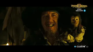 Piratas del Caribe El Cofre del hombre muerto | Escena Barbossa 15:45 Horas 26-12-2020 | Cuatro.