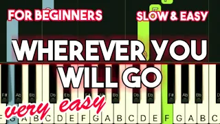 THE CALLING - WHEREVER YOU WILL GO | SLOW & EASY PIANO TUTORIAL