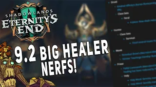 9.2 BIG HEALER NERFS! Mistweaver, Druid, Paladin & More | Will This Change the META? | Shadowlands