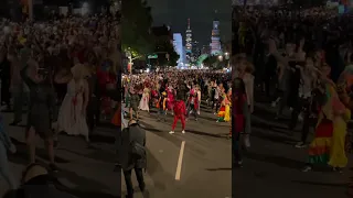 Michael Jackson’s “Thriller” is the highlight of the New York City West Village Halloween Parade.