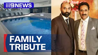 Tributes to father and son who drowned trying to save toddler from pool | 9 News Australia