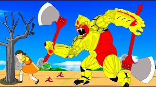 If Evolution Of KONG Iron, Godzilla, Mechagodzilla Playing Squid Game Animation | 어몽어스 오징어 게임