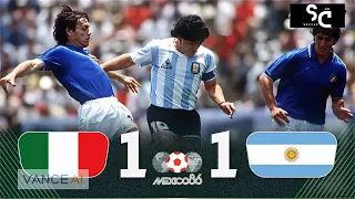 Maradona vs Platini: A Battle for the Ages | Italy 1-1 Argentina ● 1986 World Cup Highlights