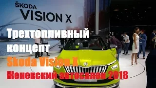 Трехтопливный авто будущего Skoda Vision X: Женевский автосалон 2018