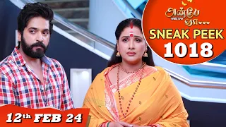 Anbe Vaa Serial | EP 1018 Sneak Peek | 12thFeb 2024 | Virat | Shree Gopika | Saregama TV Shows Tamil