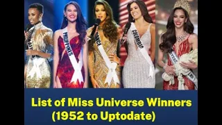 Miss Universe: From 1952 to 2022, Country by Country