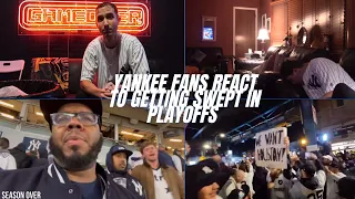 Yankee Fans React To Getting Swept In The Playoffs | Best Fan Reactions of Yankees vs Astros Game 4