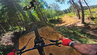 Chasing Pro Rider Jeff-Kendall-Weed Down Jump Trails at Galbraith