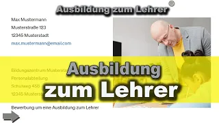 Motivationsschreiben Ausbildung zum Lehrer   #deutsch  #deutschlernen #deutschland #learngerman