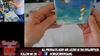 #125 Heat Embossing 2 Colors On The Same Stamped Design On Resin Tiles  | Resin Art | Resin Tutorial