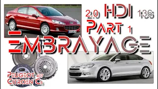 Changer un embrayage sur Peugeot 407/Citroën C5 2.0 HDI(part 1)