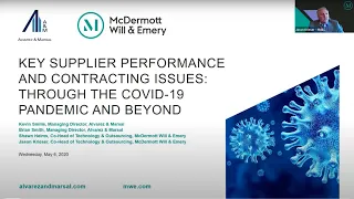 Webinar: Key Supplier Performance and Contracting Issues: Through the COVID-19 Pandemic and Beyond