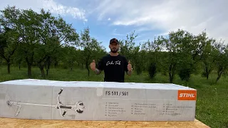 Unboxing the new Stihl Fs 511-C and starting it for the first time.(Motocoasa Stihl prima  pornire.)
