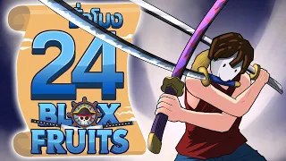 24ชั่วโมง ในBlox Fruit วิชาสามดาบ! ep.12