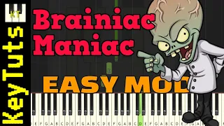 Brainiac Maniac [Plants vs Zombies] - Easy Mode [Piano Tutorial] (Synthesia)