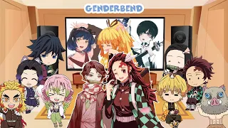 Demon Slayer React to Genderbend / Gender Swap AU Kamaboko Squad Version (ft. Hashira)