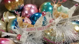 Transform a vintage SHINY BRITE ornament Tutorial #Christmas crafting in July project #4