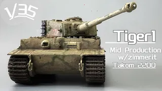 Takom 2200 1/35 Tiger I Mid Production w/zimmerit  Full build Part 2