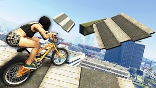 GTA 5 EPiC BMX STUNTS Race (GTA 5 PC Stunts)