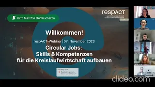 respACT-Webinar: Circular Jobs - Skills & Kompetenzen für die Kreislaufwirtschaft aufbauen