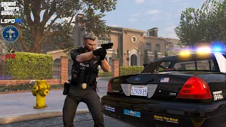 GTA V - LSPDFR 0.4.9🚔 -  LSPD/LAPD - K9 Unit - Active Shooter with AK-47 | Shots Fired - 4K