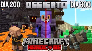 Sobreviví 300 Días en MINECRAFT HARDCORE pero en un DESIERTO INFINITO!!!