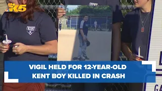 Vigil held for 12-year-old Kent boy killed in crash