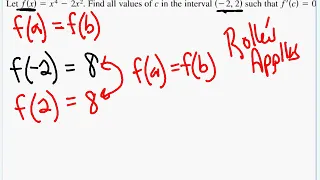 3-2 Rolle's and Mean Value Theorems