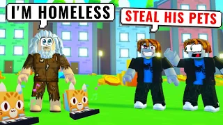 STEALING a HOMELESS MAN's EXCLUSIVES! in Pet Simulator X