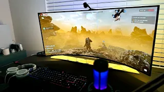 WHOA...Helldivers 2 looks AWESOME on one of the Best Gaming Monitors of 2024 | LG 45" UltraWide OLED