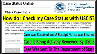 How to Check your USCIS Case Status Online || Case Is Being Actively Reviewed by USCIS.