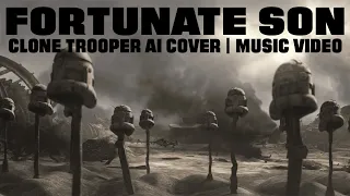 Clone Trooper sings Fortunate Son by Creedence Clearwater Revival music video (star wars ai cover)