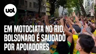 Motociata em Copacabana: Bolsonaro é saudado por apoiadores ao chegar para ato de 7 de Setembro