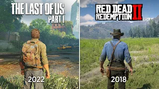 The Last of Us Part I vs Red Dead Redemption 2 - Physics and Details Comparison