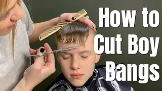 How to cut boy bangs tutorial