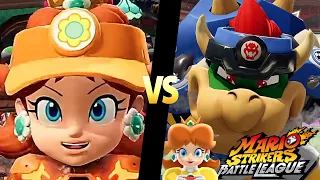 Mario Strikers Battle League Team Daisy vs Team Bowser Jr in Royal Castle