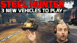 STEEL HUNTER - 3 NEW vehicles to play | World of Tanks