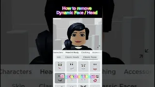 How to Remove Dynamic Face / Head in Roblox