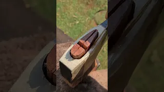 Cool axe hanging : Cross wedge of exotic wood on a rosewood handle #craftsmanship #asmr